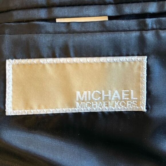 Michael Kors Mens Navy Blue Center Vent 2 Button Blazer - Picture 3 of 6